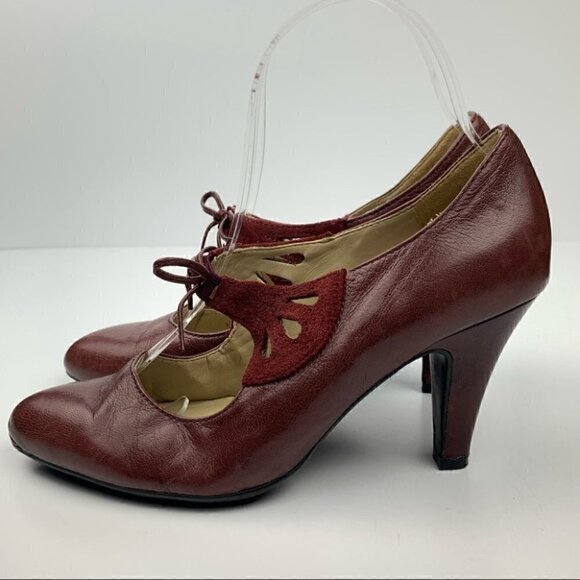 Naturalizer N5 comfort Collina booties sz 5 Burgundy leather Regencycore boots - Picture 4 of 12